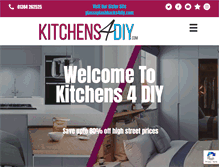 Tablet Screenshot of kitchens4diy.com